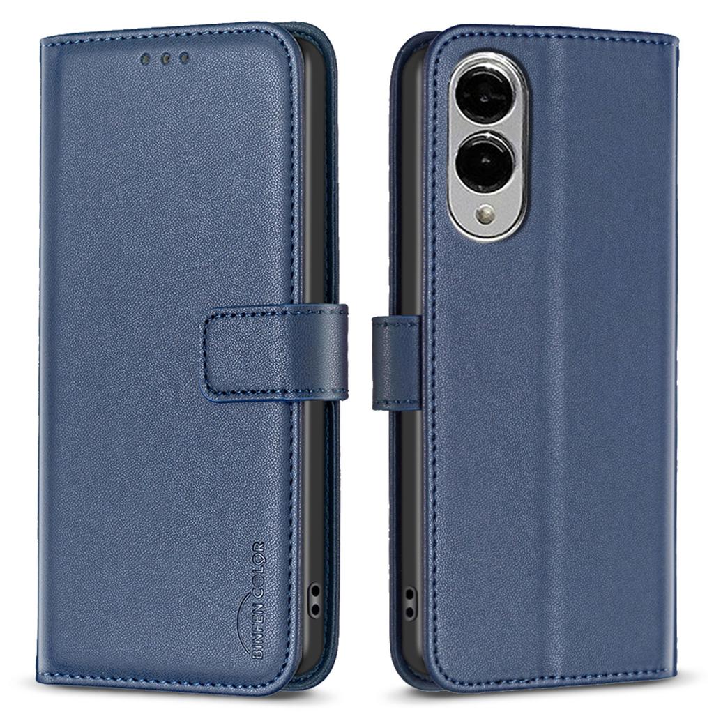 BINFEN COLOR BF17 For Samsung Galaxy S25 Edge Case Wallet Folio Flip Leather Cover