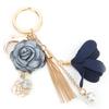 Keychain Zinc Alloy Flower Tassel Pearl Decoration Hook Key Pendant DIY Gift Supplies