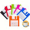 6pcs Retro Nostalgic Floppy Disk Silicone Coasters Non Slip Drink Holders for Coffee Table, Office Desk, and Home Decor - Ideal for Serving Beverages