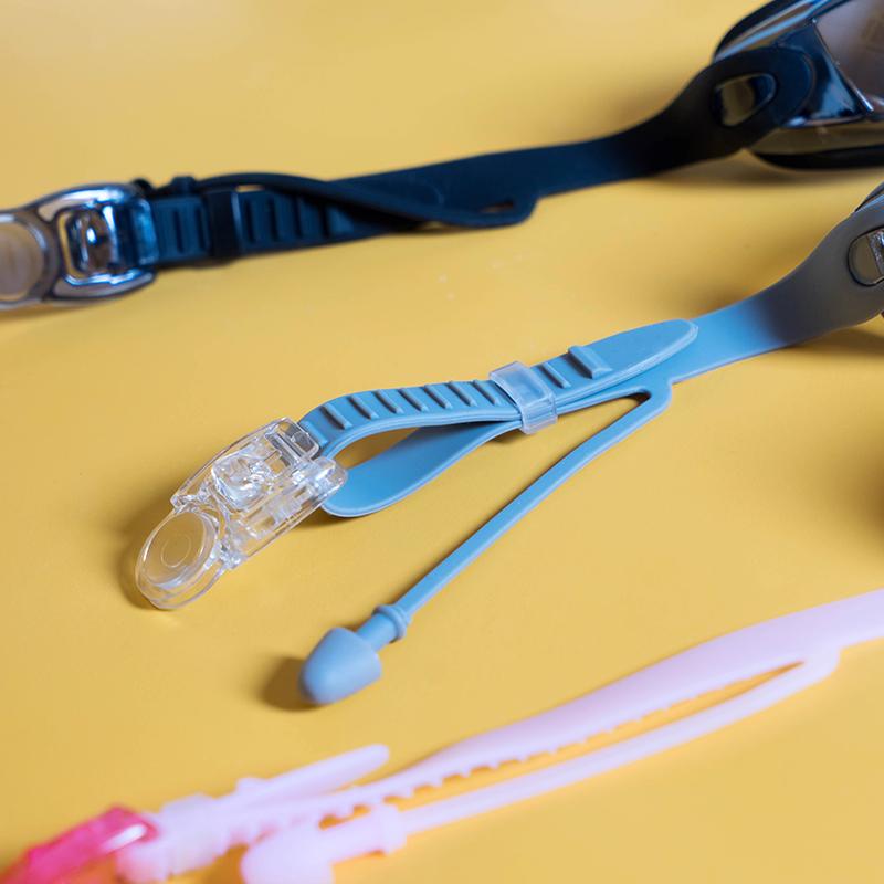 Профессиональные очки для плавания с берушами, зажимом для носа, гальванопокрытием, водонепроницаемые, силикон, для взрослых