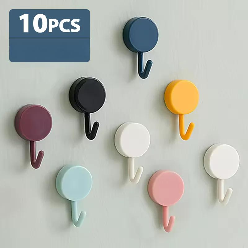 5/10 шт. Самоклеящийся настенный крючок Прочный без сверления Одежда Туалет Ванная Дверь Кухонное полотенце Вешалка Домашний Стол Шкафчик Крючок