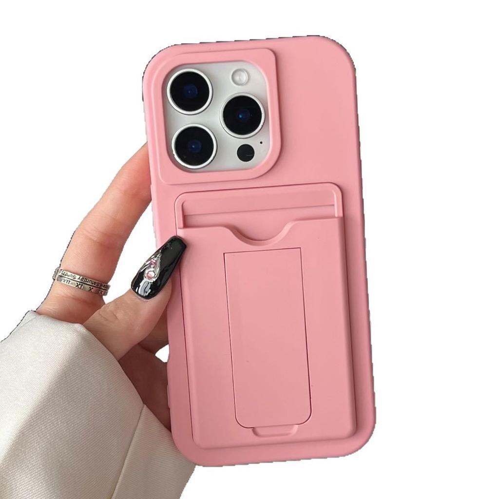 Держатель для карт подходит для чехлов для телефонов Apple 16pm с вставкой для карт, с IP14/15, с полным покрытием с эффектом кожи и противоударным защитным чехлом