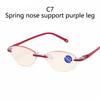 Ultralight Rimless Reading Glasses Women Men Business Anti-Blu-Ray Computer Reading Glasses Presbyopia Reader 1.5 Women