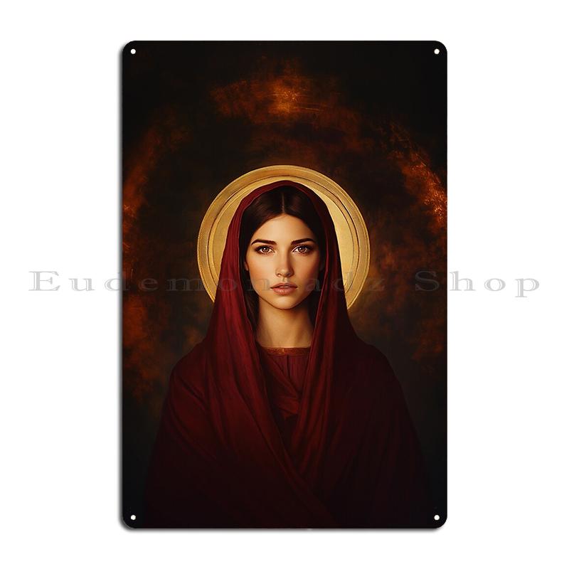 Жрица Карло Дольчи Святая Святая Мария Магдалина Картина Христианское Искусство Святая Иулиания Никомидийская Металлический Дизайн Жестяная Табличка Постер