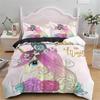 Children Bedding Sets Gifts Unicorn and Colorful Horse Printing Duvet Cover Sets for Kids Girls Boys 2/3 Pcs Single Pink Quilts