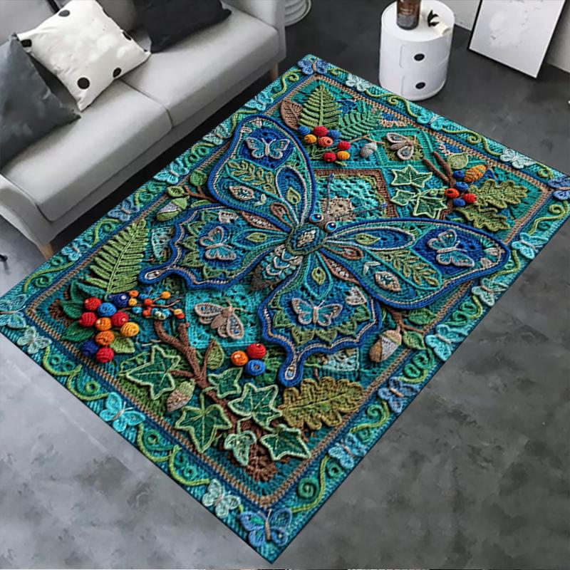 2025 New Butterfly Carpet Rug for Living Room Bedroom Home Sofa Decoration,Kids play Non-slip Floor Mat110