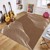 Minimalist Abstract Wave Line Print Area Rug, Soft Non-Slip Washable Floor Mat for Living Room Bedroom Kitchen Office