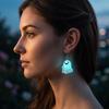 Серьги-призраки Светящиеся в темноте Серьги-подвески с призраками для женщин Декор, Забавные милые серьги, Ожерелье-призрак для женщин Хэллоуин Украшения