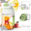 Portable Smoothie Blender Electric Fruit Juicer USB Rechargeable Fresh Juice Blender Large Capacity Smoothie Milkshake Blender