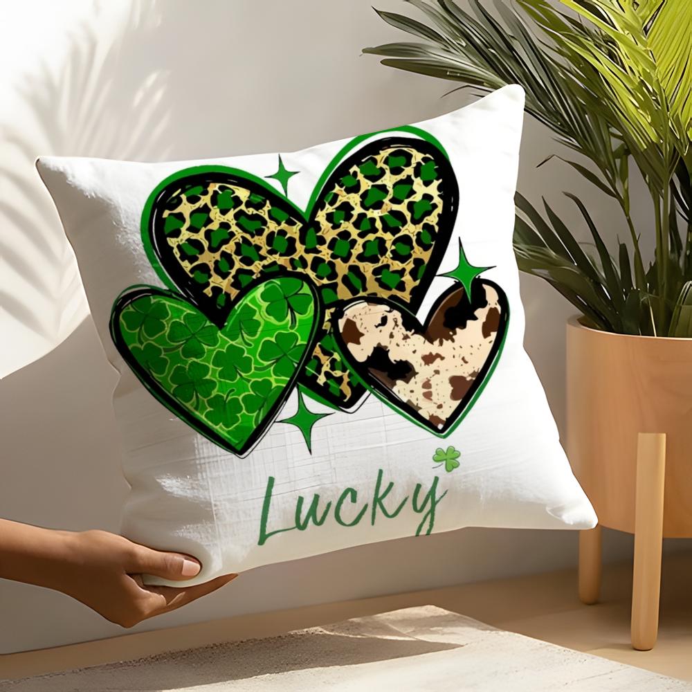 St Patricks Day Irish print Pillow Case Home Living Room Decoration Linen Pillow Cases Cushion Cover