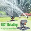 1 Garden Sprinkler with 16 Nozzles, 180 ° Rotatable Adjustable Head, Automatic Irrigation System, Wide Coverage, Watering Lawns and Gardens