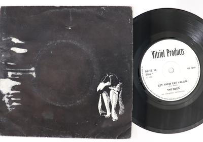 7-дюймовая пластинка NEED - Пусть едят валиум / Соблазнение SKITZ1 VITRIOL PRODUCT 1980 UK Рок Б/У