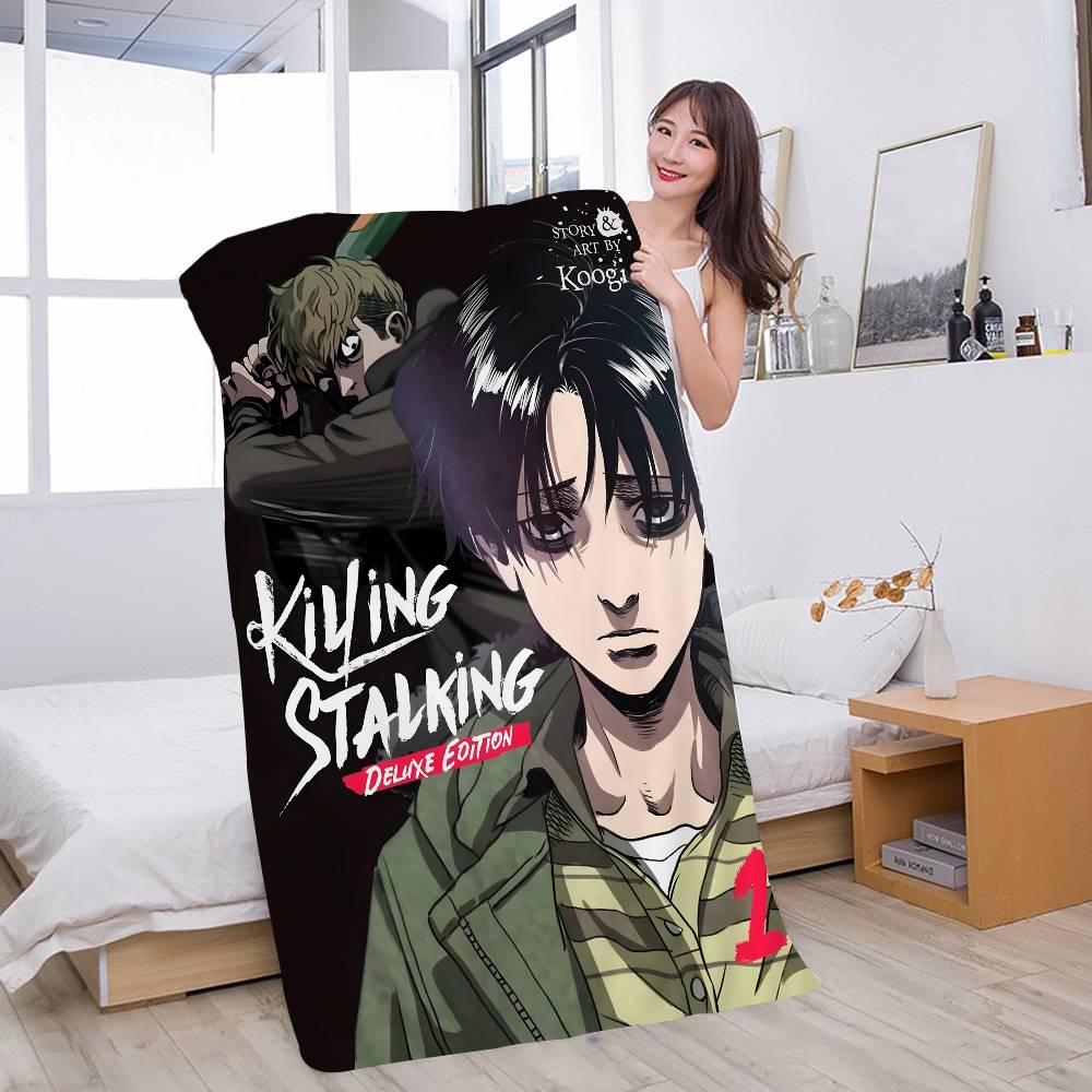 Корейская манга Killing Stalking Микрофибровое одеяло Быстросохнущие пляжные полотенца Печать Супервпитывающее полотенце-одеяло для бассейна