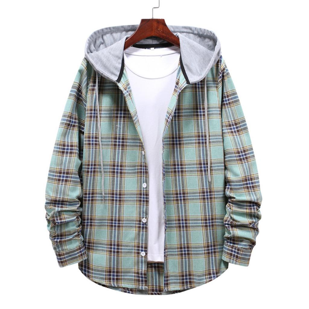 Autumn Style Son Hooded Shirt Men's Style Loose Long Sleeve Top