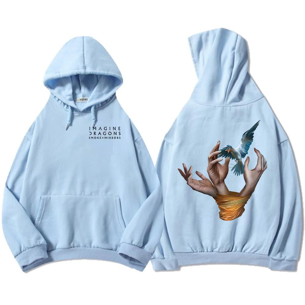 Band Imagine Dragons Hoodies Reflections From The Vault of Smoke + Mirrors Album Sweatshirts Long Sleeve Hooded Pullover Men Top