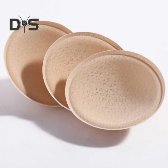 1 Pair Round Sponge Push Up Bra Pads for Women Latex Feel Invisible Insert Swimsuit Bikini Breast Enhancers Chest Cup Pads Accessories for Daily Wear