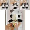 Adorable Panda Plush Keychain Fuzzy Mini Animal Doll Black Stuffed Toy