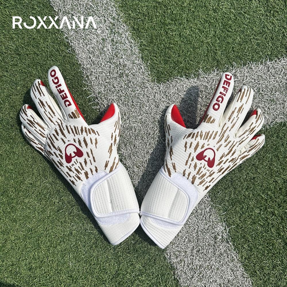 ROXXANA Профессиональные Нескользящие Латексные Вратарские Перчатки для Футбола Защитные Мужские Женские Молодежные Детские Тренировочные Матчевые Футбольное Оборудование