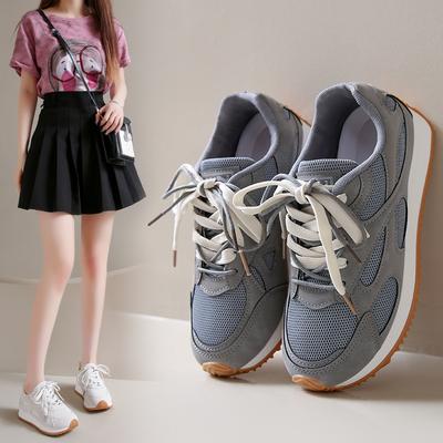 2025 осень новинка обувь Форрест Гамп детская на толстой подошве на шнуровке спортивная и повседневная обувь на плоской подошве ретро сетчатая дышащая женская обувь