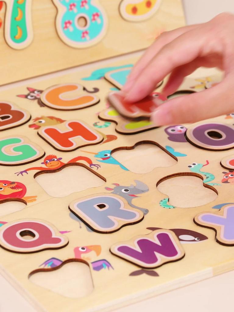 Раннее детство Образование Сопоставление заглавных букв Пазл Обучение малышей Цифровой счет Захват рукой Пазл-доска Обучающая игрушка