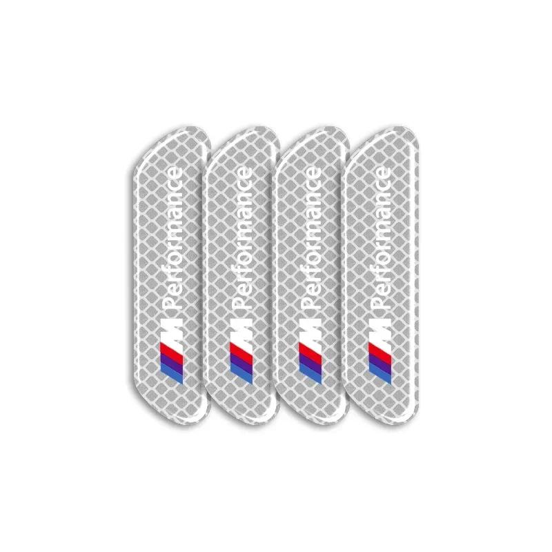 CAI1 2025 New For BMW Car 4PCS Car Reflective Strips Warning Stickers Car Styling For BMW M E46 E90 E60 F10 F30 F20 E39 E36 X5 E70 F2