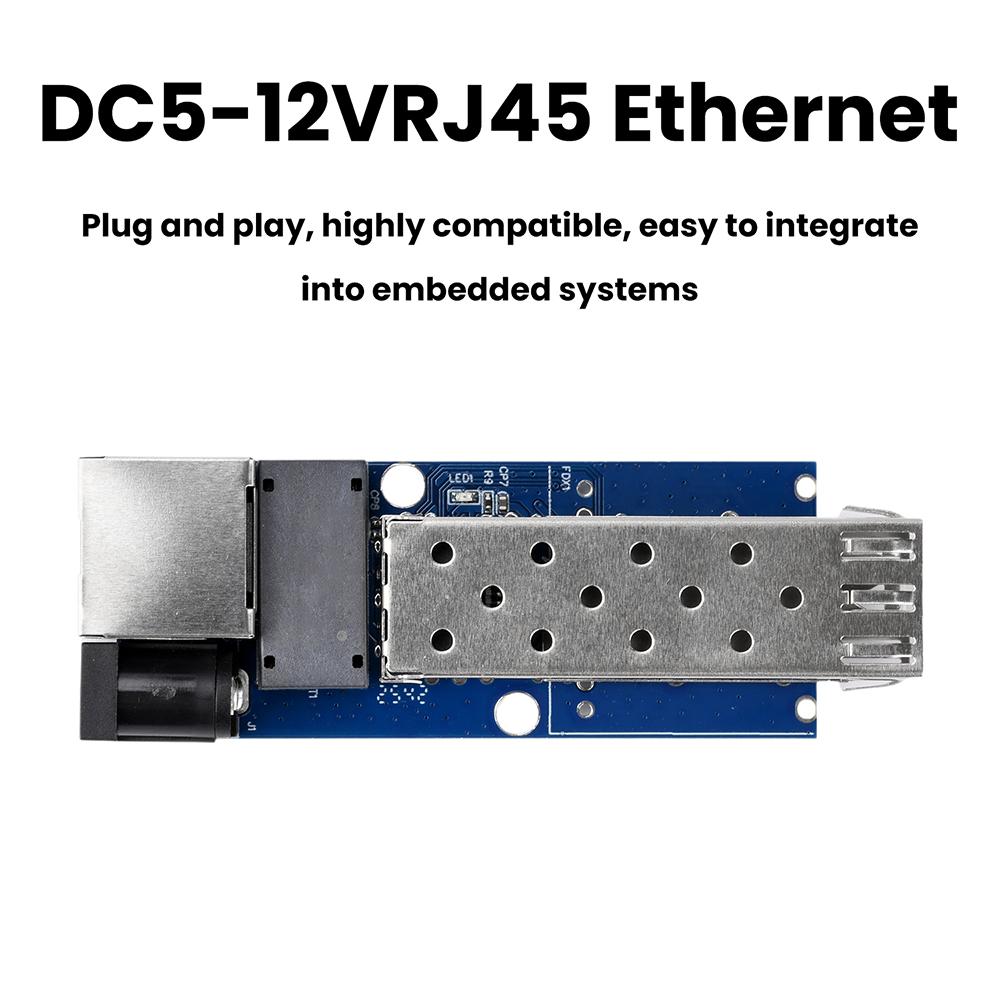 SFP Gigabit Fiber Optic Transceiver Motherboard 1 Fiber Optic 1 Electrical Single/Dual Fiber 1.25G Fiber Optic Conversion Board