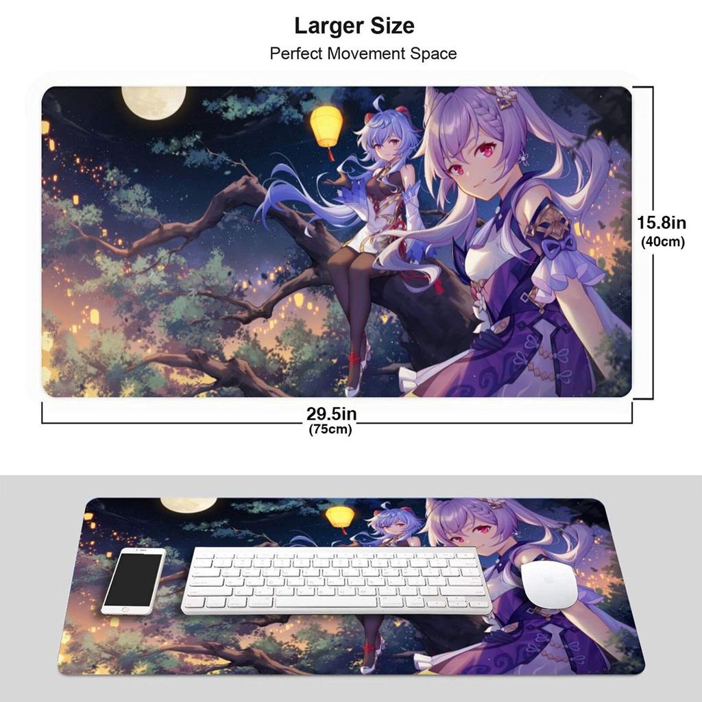 Genshin Genshin аниме коврик для мыши игровой коврик большой настольный коврик стильный персонаж милый клавиатура водонепроницаемый подарок 75смx40см