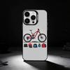 Mountain Bike Bicycle cool Phone Case For iPhone 17,16,15,14,13,12,11 Plus,Pro Max,XS,Colored silver phone case