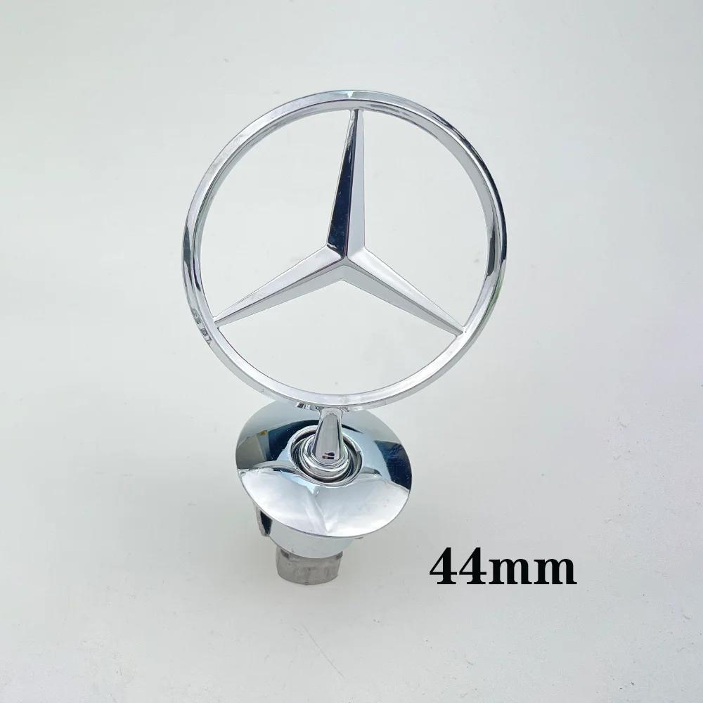 AABID1 ZZZ---1pcs 44mm 3D Metal Blue Chrome Star Bonnet Hood Logo Emblem Badge for Mercedes Benz AMG W202 W203 W204 W208 W210 W220 W221