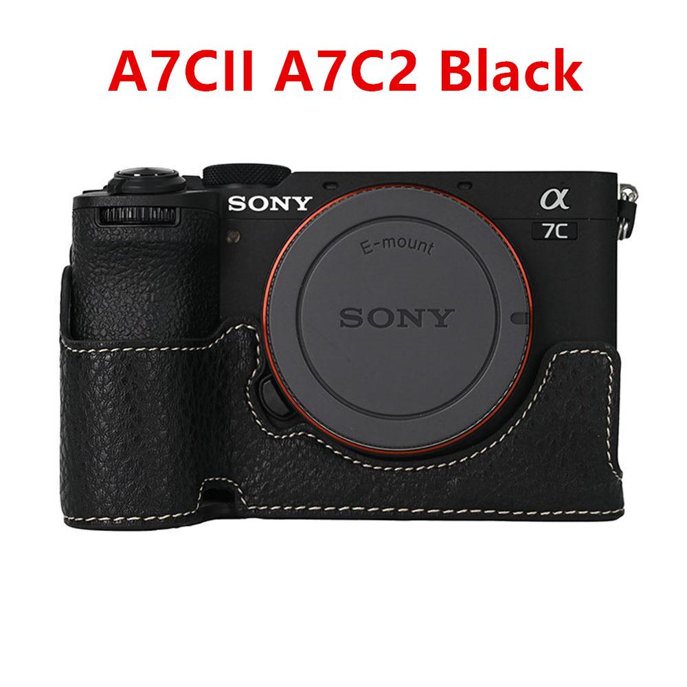 Получехол для камеры для Sony A6700 A6400 A6300 A6100 A6000 ZVE10 ZVE10II ZVE10M2 A7R5 A7CII A7C2 Крышка с открывающимся дном Искусственная кожа