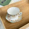 Европейский чайный сервиз, кофейная чашка и тарелка, винтажный цветок, креативная керамическая чашка и тарелка
