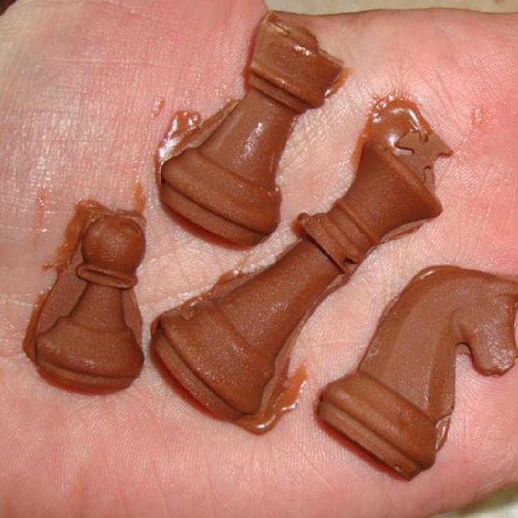 Силиконовые формы для шахматных фигур, Коричневые силиконовые формы с несколькими ячейками для шоколадных угощений, Формы для желе, Изделий для рукоделия из смолы и Мыла ручной работы, 21,8 x 8,8 см