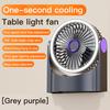 Air Circulation Fan Portable Light Cycle Fan USB Rechargeable Desktop Circulating Fan 4 Speeds Adjustment Mini Camping Fan