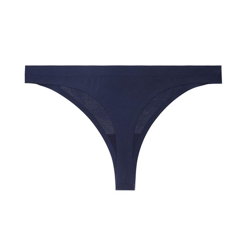 Sexy Thongs Ice Silk One-piece Pantys Seamless Panties Low Waist Lingerie Women's Underwear Female T-panty