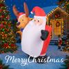4.92ФТ Украшение для вечеринки во дворе Надувной Санта Клаус Игрушка-олень Светодиодная подсветка Рождественские товары для дома Украшения Подарки на рождественские праздники