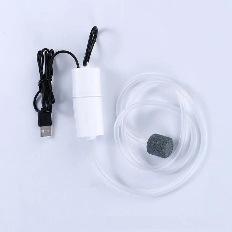 Аквариумный кислородный воздушный насос USB, небольшой оксигенатор для аквариума, бесшумный воздушный компрессор, мини-аэратор, портативные аксессуары для аквариума