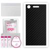 apgo Защитная наклейка на заднюю панель, совместимая с Sony Xperia XZ1, пленка, фольга, винил — узор Carbon Black