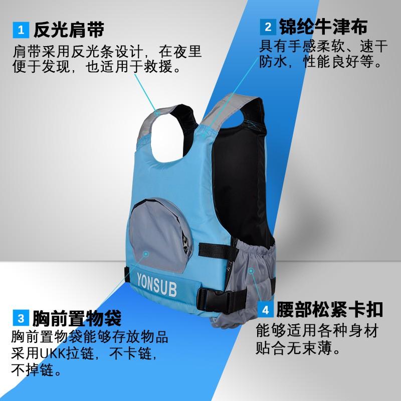 Adult Buoyancy Aid Vest Kayaking Jet Ski Fishing Offshore Rock With Large Pockets EPE Foam Blue Orange