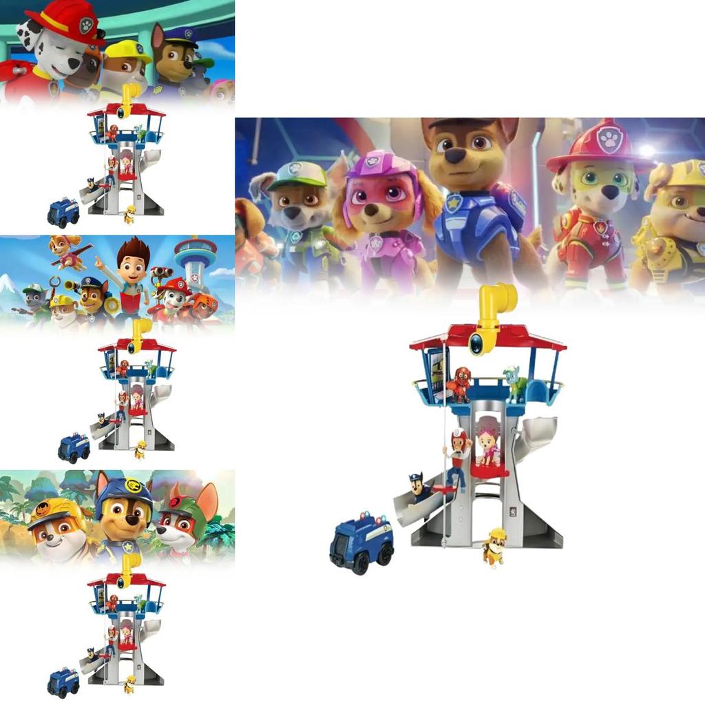 Paw Patrol Toy Set For Kids With Pullbackpolice Cars And Figures For Children Playtime