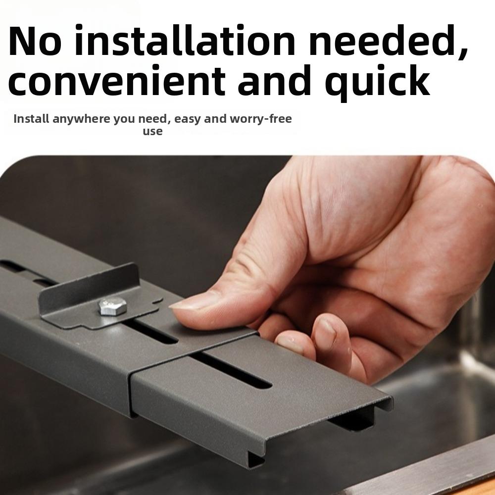 Carbon Steel Adjustable Whetstone Holder Retractable Whetstone Grinder Rack Kitchen Gadgets