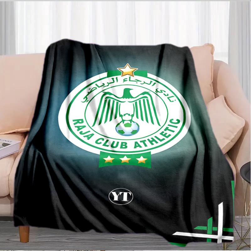 Raja Club Athletic Crest Blanket Suitable for Sofas, Beds, Offices, And Camping - Perfect Gift for Halloween Christmas