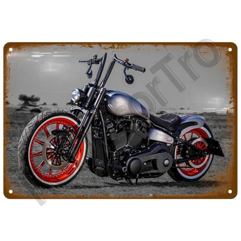 Металлическая табличка для мотоциклетного гаража, настенный декор, 20x30 см