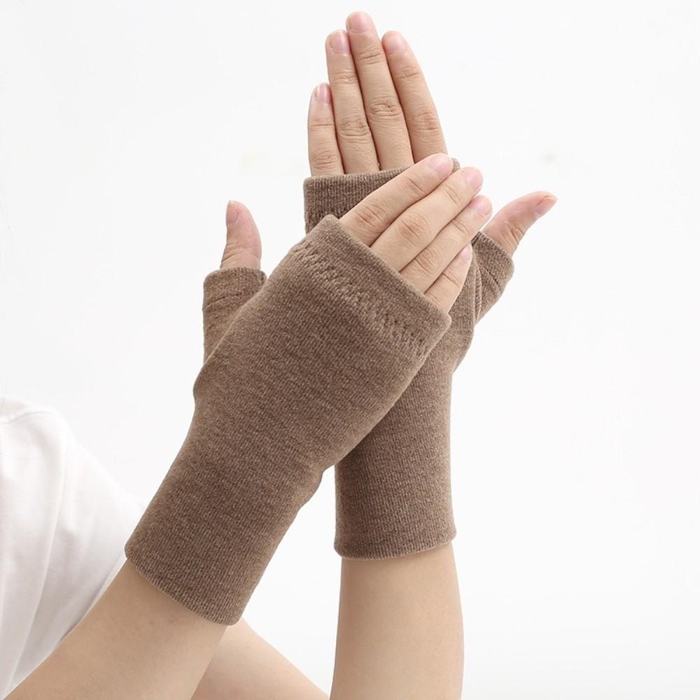Touchable Screen Office Bare Finger Gloves Warm Skiing Gloves New Driving Mittens Girls
