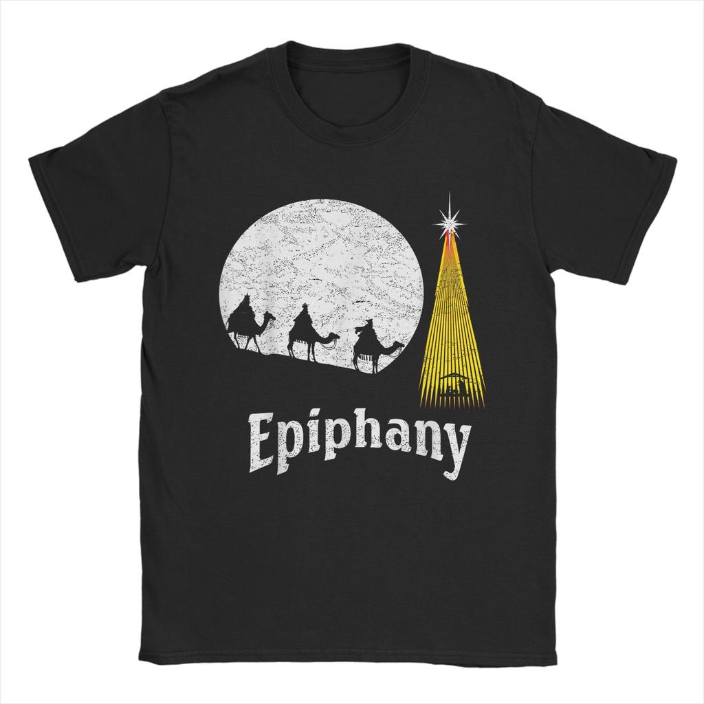 Funny Wise Men Epiphany Three Kings Day T-Shirts Men Round Neck Cotton T Shirt Christian Short Sleeve Tees Party Clothing