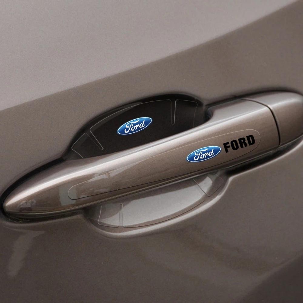 ckgqtx1 8pcs Transparent Car Door Handle Protector Film Sticker Anti Scratch Decal For Ford Fiesta Mondeo Fusion Explorer Escape Ghia