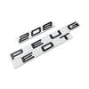 Metal Car Rear Trunk Emblem Stickers Accessories for Peugeot 208 Letters Badge Modification Decoration