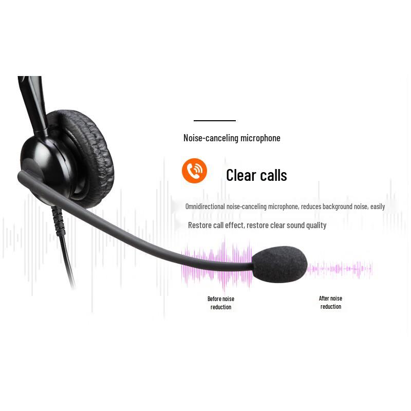 Yijiatong Y600QD USB Active Noise Cancelling Call Center Headset (CN version)