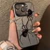 Spider Pattern Electroplate IMD Phone Case For Redmi Note 13 12 11 10 Pro Plus 12S 11S Redmi 12 13C Shockproof Back Cover