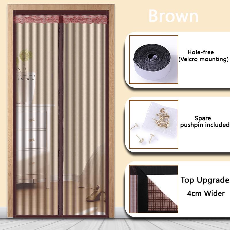 Летняя ромбовидная пряжа, противомоскитная домашняя дверная занавеска, анти-кошачья царапина, магнитная перфорация без всасывания, бесшумная дверная штора