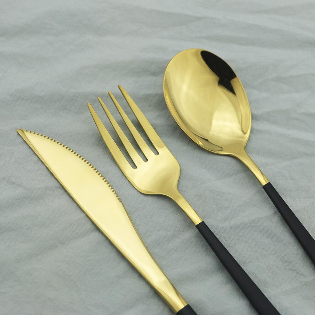 Набор столовых приборов из розового золота 18/10, набор столовой посуды из нержавеющей стали, 24 шт./компл., ножи, вилка, ложка, набор столовых приборов, набор кухонной посуды